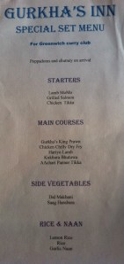Gurkha's Inn Special menu